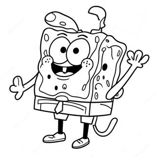 Färgläggningssida med SpongeBob Fyrkant | SpongeBob och Vänner målarbild