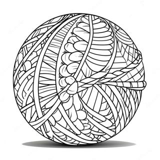 Mönsterstickad Garnboll Målarbild | Virka målarbild