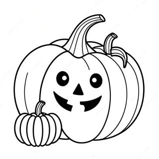 Söt Oktober Pumpa Målarbild | Söta oktober målarbild