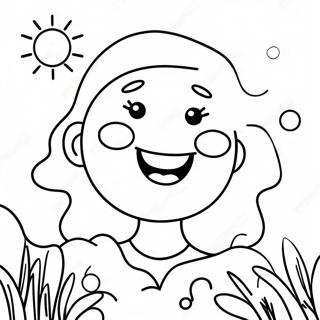 Glädjefull solskensmålarbild | Glädje målarbild