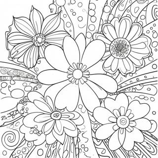 Blomsterkraft Färgläggningssida | Blomsterkraft målarbild