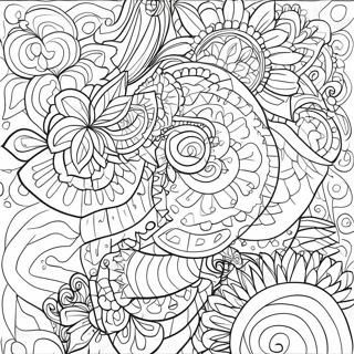 Rolig geometrisk mönster målarbild | Mönster målarbild