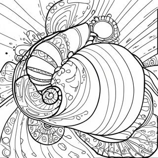 Spiral snäcka målarbild | Snäcka målarbild