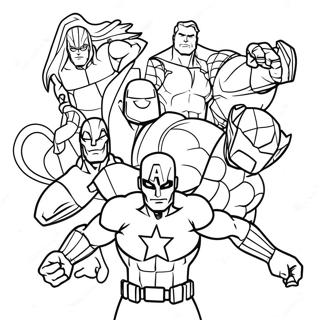 Marvel Superhjältar Färgläggningssida | Marvel målarbild