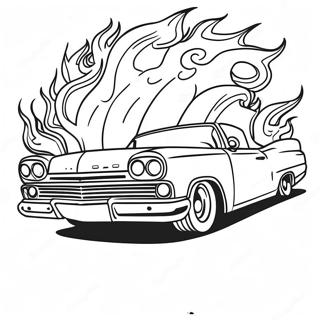 Chicano Lowrider med Eldar Färgläggningssida | Chicano Lowrider målarbild