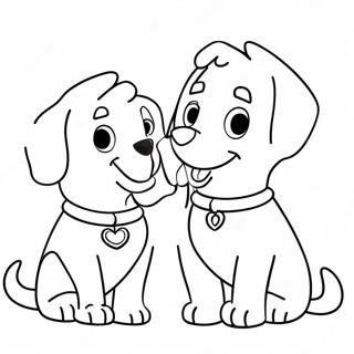 Clifford och Emily Elizabeth målarbild | Clifford målarbild