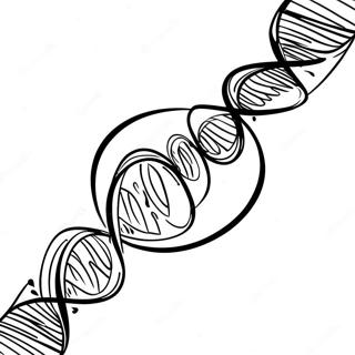 Färgglad DNA-helix målarbild | DNA målarbild