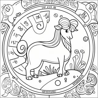 Stjärntecken Färgläggningssida | Zodiaken målarbild