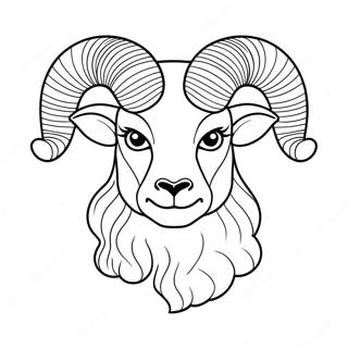 Väduren Färgläggningssida | Zodiaken målarbild