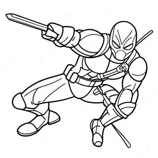 Deathstroke Action Pose Målarbild | Deathstroke målarbild