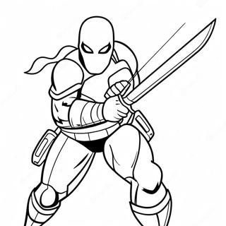 Deathstroke med Svärd Målarbild | Deathstroke målarbild