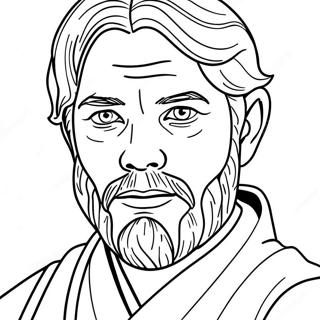 Obi Wan Kenobi Färgläggningssida | Obi Wan Kenobi målarbild