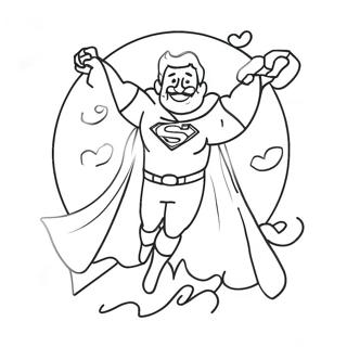 Superpappa färgläggningssida | Superpappa målarbild