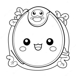 Söta Tamagotchi Karaktärer Målarbild | Tamagotchi målarbild