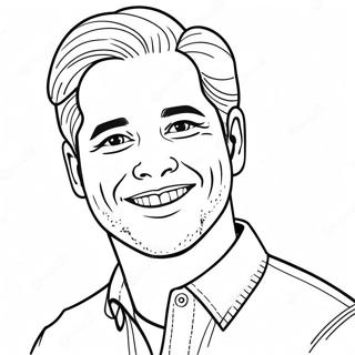 James med ett Ljust Leende Målarbild | James målarbild