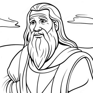 Moses Färgläggningssida | Moses målarbild