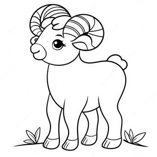 Söt vädur ram målarbild | Väduren målarbild