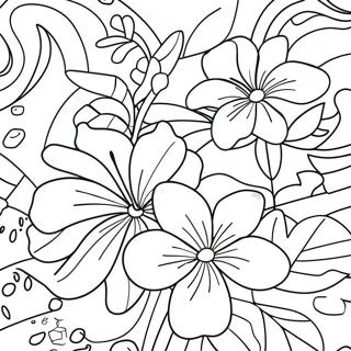 Aloha Tropiska Blommor Målarbild | Aloha målarbild