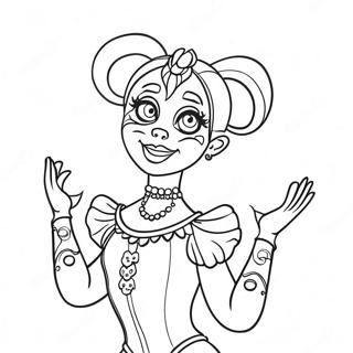 Ballora Dansar Graciöst Färgläggningssida | Ballora målarbild