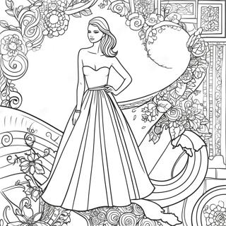 Mode Färgläggningssida | Mode målarbild