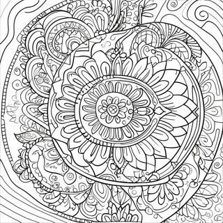 Dekorativ oval mandala färgläggningssida | Oval målarbild