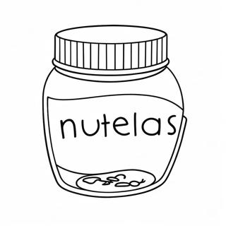 Nutella-burk färgläggningssida | Nutella målarbild