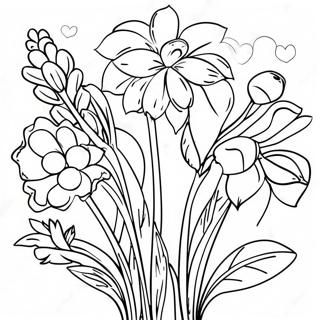 Festliga Shavuot-blommor färgläggningssida | Shavuot målarbild