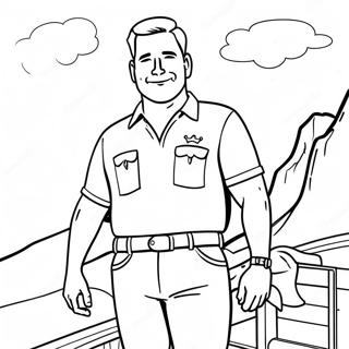 King of the Hill Målarbild | Kungen av kullen målarbild