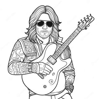 Rockstar Målarbild | Rockstjärna målarbild
