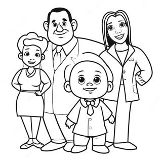 Stolta Familj Karaktärer Målarbild | Stolt Familj målarbild