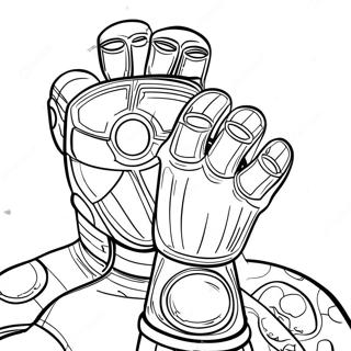 Thanos med Infinity Gauntlet färgläggningssida | Avengers Infinity War målarbild