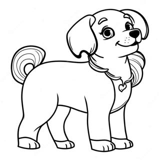 Valp Barbie Hund Färgläggningssida | Valp Barbie Hund målarbild