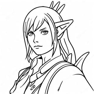 Final Fantasy karaktär målarbok | Final Fantasy målarbild