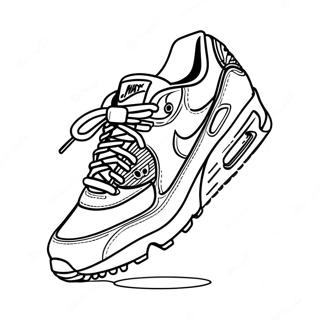 Färgglada Air Max skor färgläggningssida | Air Max målarbild