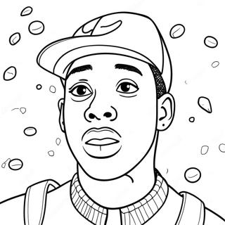 Tyler the Creator färgläggningssida | Tyler skaparen målarbild