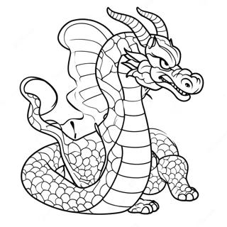 Majestätisk Shenron färgläggningssida | Shenron målarbild