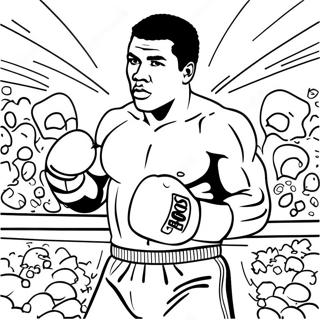 Muhammad Ali färgläggningssida | Muhammad Ali målarbild