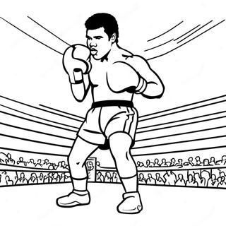 Muhammad Ali i ringen målarbild | Muhammad Ali målarbild