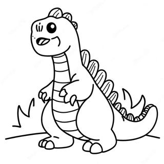 Söt Among Us Godzilla Målarbild | Among Us Godzilla målarbild