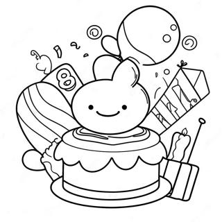 Glad 8-års Födesledagsfirande Målarbild | Glad 8-årsdag målarbild