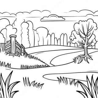 Kentucky Bluegrass Landskap Målarbild | Kentucky målarbild