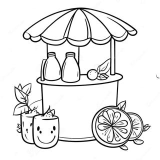 Lemonadstånd Målarbild | Lemonad målarbild
