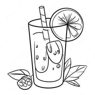 Uppfriskande Lemonadglas Målarbild | Lemonad målarbild