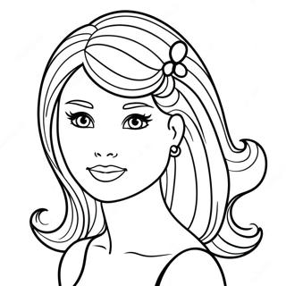 Barbie Huvud Målarbild | Barbie Huvud målarbild