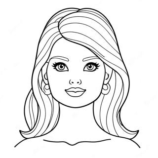 Moderna Barbie Huvud Målarbild | Barbie Huvud målarbild