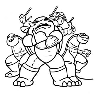 TMNT 2012 Målarbild | TMNT 2012 målarbild
