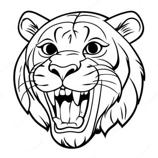 Sabeltandad Tiger Målarbok | Sabeltandad tiger målarbild