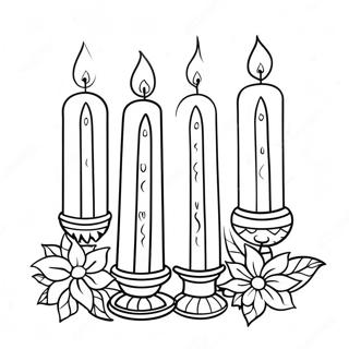 Färgglada Kwanzaa Ljus Målarbild | Kwanzaa målarbild