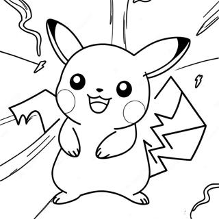 Pikachu med blixtar färgläggningssida | Crayola Pokemon målarbild
