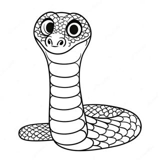 Söt pythonorm målarbild | Python målarbild